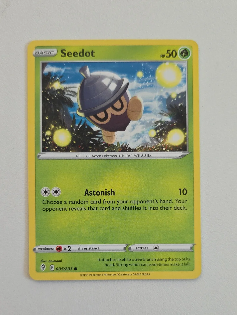 Pokemon Seedot, Nuzleaf, And Shiftry Card